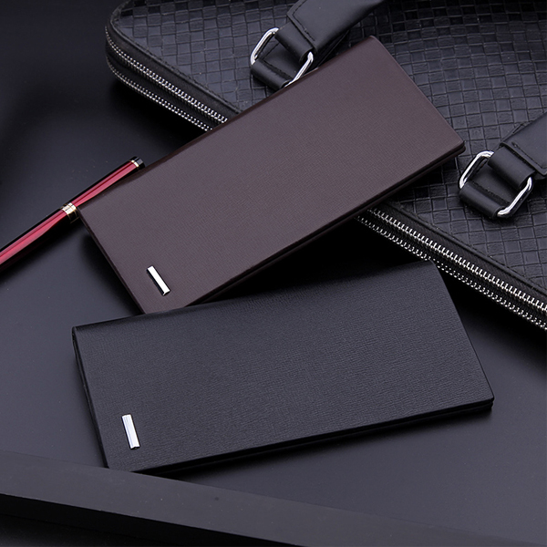 Wallet men's new 2022 explosion models long students ultra-thin card package integrated leather wallet INS Dad